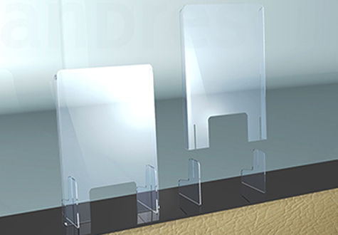 Hygieneaufsteller/Hygieneschutz/Spuckschutz/Niesschutz/Corona/Aufsteller/Acryl/Plexi/Schutzwand/steckbar/Plexiglas