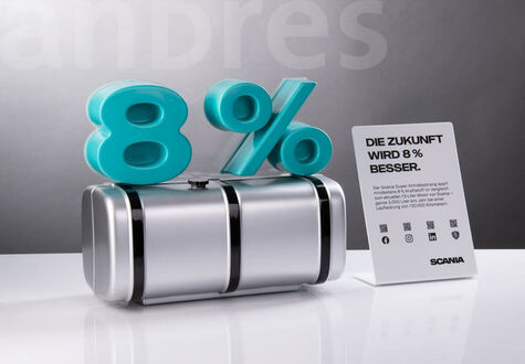 andres/Scania/Thekendisplay/Markenpräsenter/Markenaufsteller/Logoaufsteller