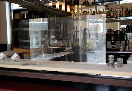 mobile Schutzwand/Hygieneschutz/Spuckschutz/Corona/Schutzwand/Schutzschild/Plexiglas/Wand/Aufsteller/Schutz-Aufsteller/Acrylwand/Sicherheitsabstand/Virenschutz/Hustenschutz/Schutz